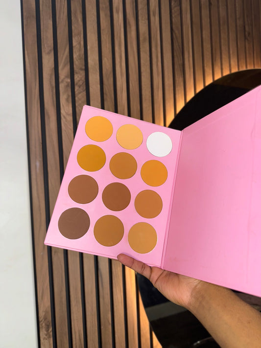 Medium-donker mat contourpalet groot